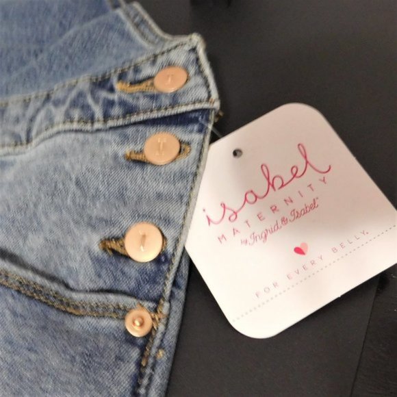 NWT Ingrid & Isabel Maternity Sleeveless Denim Sho - Picture 6 of 7